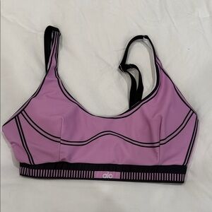 ALO Yoga Pink and Black Sports Bra